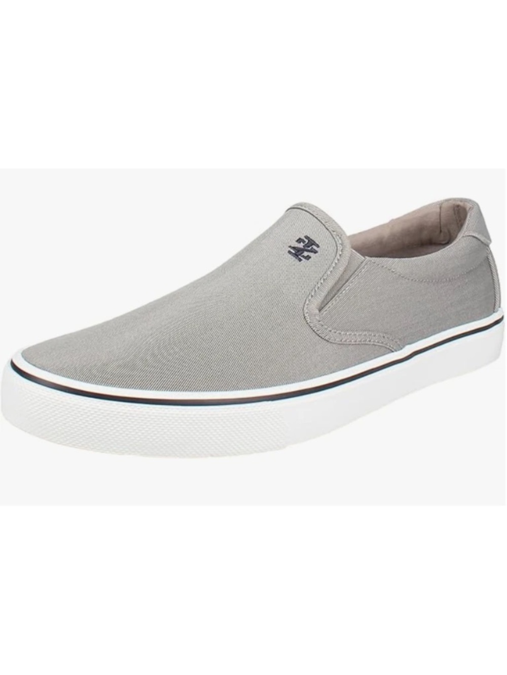 Izod Men's Sunapee Slip-On Canvas Loafers in Light Gray